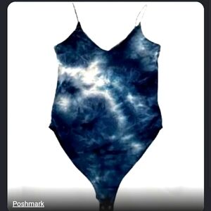 Gaze Blue Tye Dyed Bodysuit